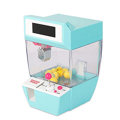 Emilykylie Catcher's Alarm Clock Slot Machine Game Machine Candy Hanging Doll Claw Claw Machine Arcade Children's Automatic Toys,Green