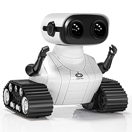 Robot Toys, Rechargeable RC Robots for Boys, RC Robot Toys for Kids, Kids Toys with Music and LED Eyes, 3+ Years Old Boys/Girls Toys (White) 1