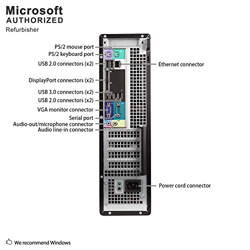 DELL Optiplex 7010 Desktop Computer - Intel Core i5 3.6GHz, 16GB DDR3, New 500GB SSD, Windows 10 Pro 64-Bit, WiFi, USB 3.0, DVDRW, 2X Display Port (Renewed)']