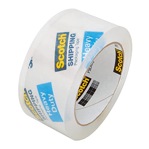 Scotch Heavy Duty Packaging Tape, 1.88" x 54.6 yd, Designed for Packing, Shipping and Mailing, Strong Seal on All Box Types, 3" Core, Clear, 6 Rolls (3850-6)