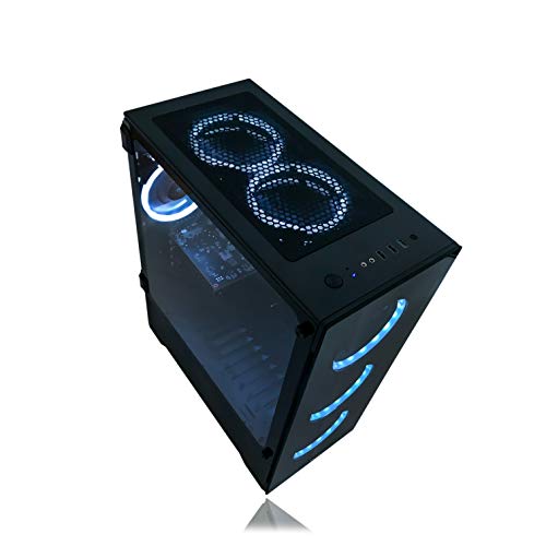 Alarco Gaming PC Desktop Computer Intel i5 3.10GHz,8GB Ram,1TB Hard Drive,Windows 10 pro,WiFi Ready,Video Card Nvidia GTX 650 1GB, 6 RGB Fans with Remote