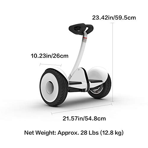 Segway Ninebot S Smart Self-Balancing Electric Scooter with LED light, Portable and Powerful, White