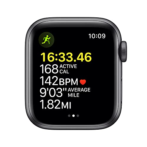 Apple Watch SE [GPS 40mm] Smart Watch w/ Space Grey Aluminium Case with Midnight Sport Band. Fitness & Activity Tracker, Heart Rate Monitor, Retina Display, Water Resistant