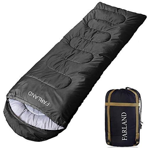 FARLAND Sleeping Bags 20℉ for Adults Teens Kids with Compression Sack Portable and Lightweight for 3-4 Season Camping, Hiking,Waterproof, Backpacking and Outdoors