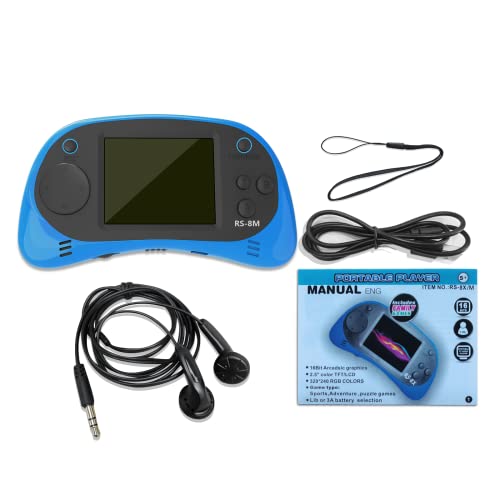 Kids Handheld Game Portable Video Game Player with 200 Games 16 Bit 2.5 Inch Screen Mini Retro Electronic Game Machine ,Best Gift for Child (Blue)