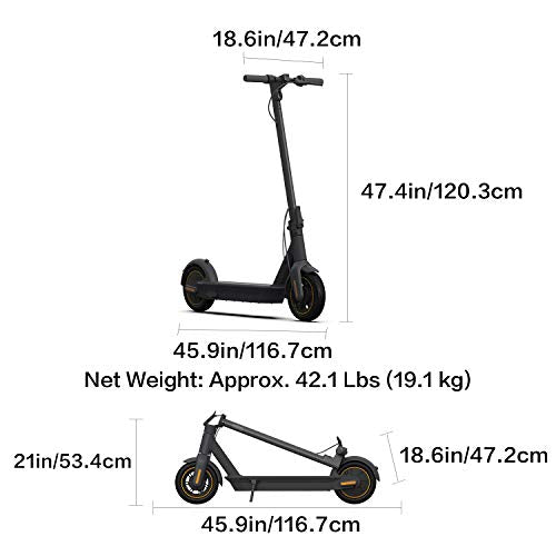 Segway Ninebot MAX Electric Kick Scooter, Max Speed 18.6 MPH, Long-range Battery, Foldable and Portable