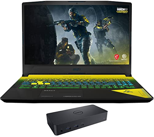 MSI Crosshair 15 Rainbow Six Gaming & Entertainment Laptop (Intel i7-12700H 14-Core, 64GB RAM, 2x8TB PCIe SSD RAID 0 (16TB), RTX 3070, 15.6" 165Hz Win 11 Pro) with D6000 Dock