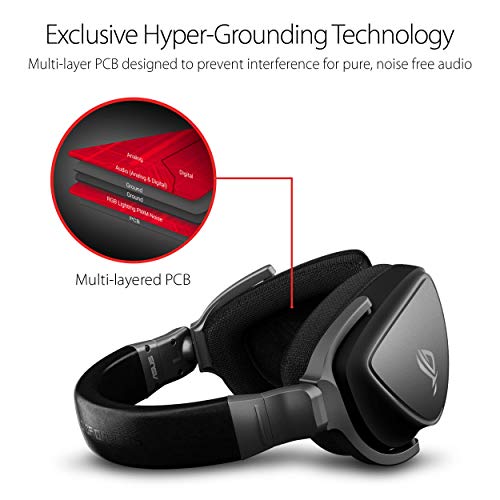 ASUS ROG DELTA CORE Gaming Headset for PC, Mac, PlayStation 4, Xbox One and Nintendo Switch with Hi-Res Audio, and Exclusive Airtight-Chamber Design Black