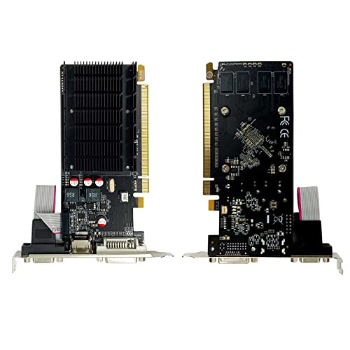 SAPLOS Radeon HD 5450 Graphics Card, 2GB GDDR3 64-bit, Low Profile, DVI-I HDMI VGA, PCI Express x16, DirectX 11, PC Video Card, Computer GPU, 2 Monitors Support