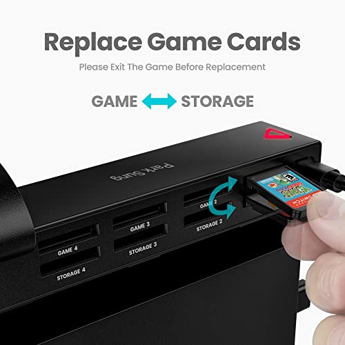 Park Sung Switch Game Switcher, Switch Game Card Reader, 8-in-1 Game Cards Holder, Quick Switching Adapters for Switch/Switch OLED, No Setting Required (4 for Game+4 for Storage)