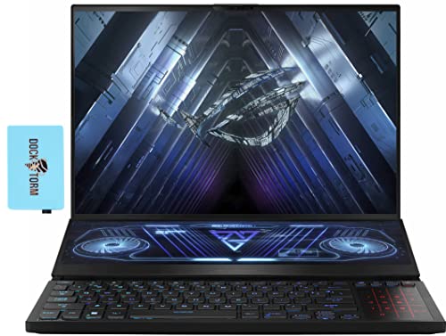 ASUS ROG Zephyrus Duo 16 Gaming & Entertainment Laptop (AMD Ryzen 9 6900HX 8-Core, 64GB DDR5 4800MHz RAM, 2x8TB PCIe SSD RAID 1 (8TB), GeForce RTX 3070 Ti, 16.0" 165Hz Win 11 Pro) with Hub