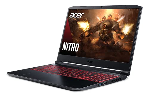 Acer Nitro 5 AN515-45-R83Z Gaming Laptop, AMD Ryzen 5 5600H Hexa-Core Processor | NVIDIA GeForce GTX 1650 | 15.6" FHD 144Hz IPS Display | 8GB DDR4 | 256GB NVMe SSD | WiFi 6 | Backlit Keyboard