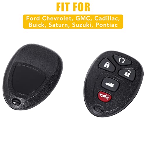 OGATOO Key Fob Replacement - Keyless Entry Car Remote Control Transmitter Fits Chevry Impala Monte Carlo Cadillac DTS Buick Lucerne 2006-2013, 5 Btn Clicker, OUC60270,15912860, 1 Pcs