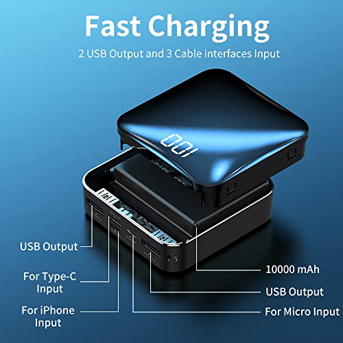 T-CORE Power Bank The Smallest and Lightest 10000mAh External Battery Ultra-Compact High-Speed Charging Technology Portable Charger for iPhone, Samsung Galaxy and More