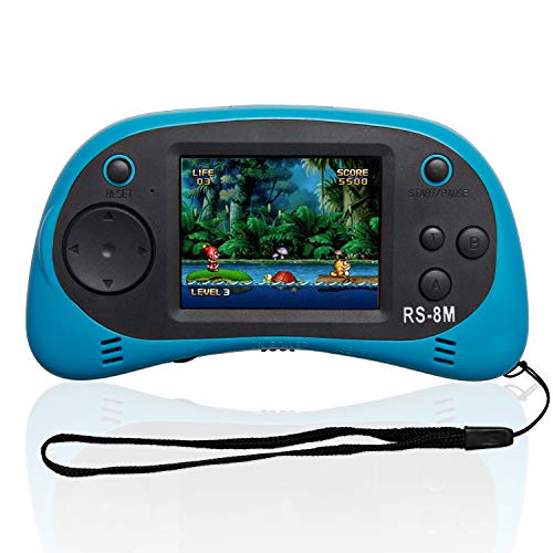 Kids Handheld Game Portable Video Game Player with 200 Games 16 Bit 2.5 Inch Screen Mini Retro Electronic Game Machine ,Best Gift for Child (Blue)