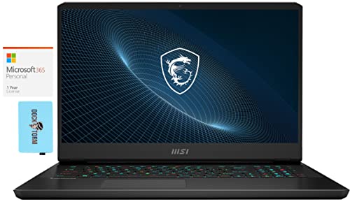 MSI Vector GP76 12UE-270 Gaming Laptop (Intel i7-12700H 14-Core, 64GB RAM, 2x8TB PCIe SSD RAID 0 (16TB), RTX 3060, 17.3" 360Hz Full HD (1920x1080), Win 10 Pro) with MS 365, Hub