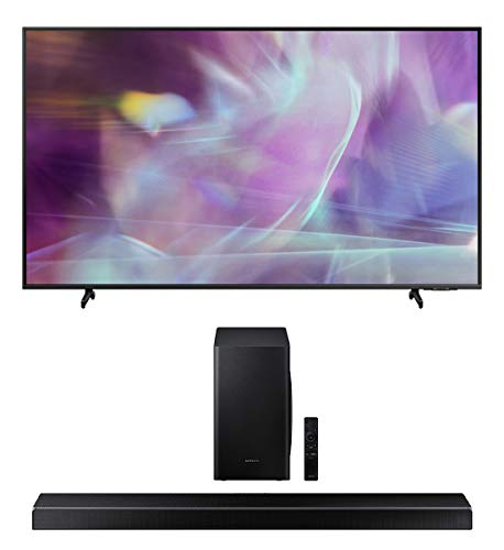 Samsung QN55Q60AA 55" QLED Q60 Series 4K Smart TV Titan Gray with a Samsung HW-Q60T Wireless 5.1 Channel Soundbar and Bluetooth Subwoofer (2021)