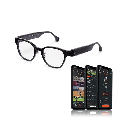 Solos AirGo2 Argon 1 Smart Glasses for iPhone and Android, Audio Glasses with Bluetooth Connectivity (Argon 1-2, Black)