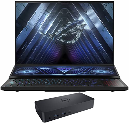 ASUS ROG Zephyrus Duo 16 Gaming & Business Laptop (AMD Ryzen 9 6900HX 8-Core, 64GB DDR5 4800MHz RAM, 2x8TB PCIe SSD RAID 0 (16TB), GeForce RTX 3080 Ti, 16.0" 165Hz Win 11 Pro) with D6000 Dock