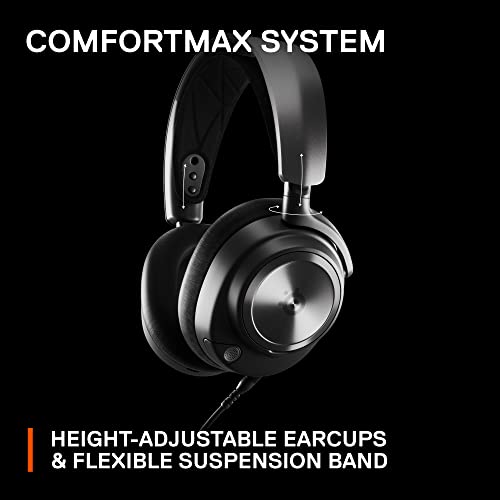 SteelSeries Arctis Nova Pro Multi-System Gaming Headset - Premium Hi-Fi Drivers - Hi-Res Audio - 360° Spatial Audio - GameDAC Gen 2 - ESS Sabre Quad-DAC - ClearCast Gen 2 Mic - PC, PS5, PS4, Switch