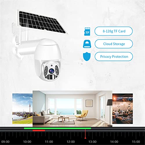 3G/4G LTE Outdoor Solar Powered Cellular Security Camera, Wireless Home Video Surveillance System, PIR Radar Motion Detection, No WiFi,Full-Color Night Vision 2-Way Audio, Pan Tilt, IP66