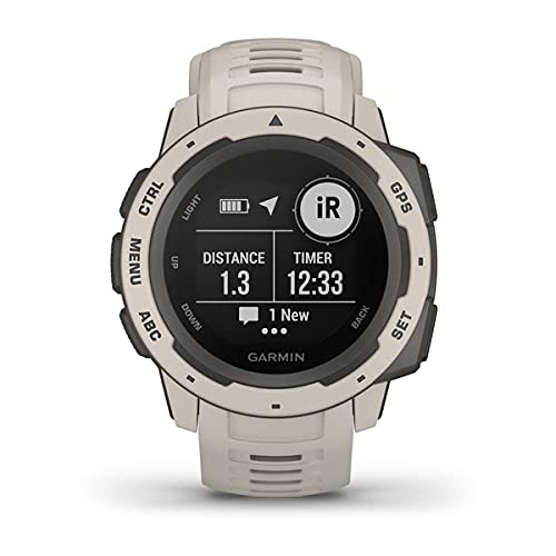 Garmin 010-02064-01 Instinct, Rugged Outdoor Watch with GPS, Features Glonass and Galileo, Heart Rate Monitoring and 3-Axis Compass, Tundra