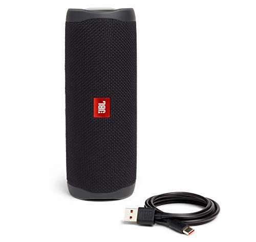 JBL Flip 5 Waterproof Portable Wireless Bluetooth Speaker Bundle with divvi! Protective Hardshell Case - Black