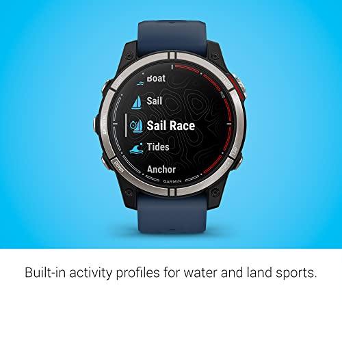 Garmin quatix® 7 Sapphire Edition with AMOLED Display, Marine GPS Smartwatch, Tide Changes and Anchor Drag Alerts, Waypoint Marking