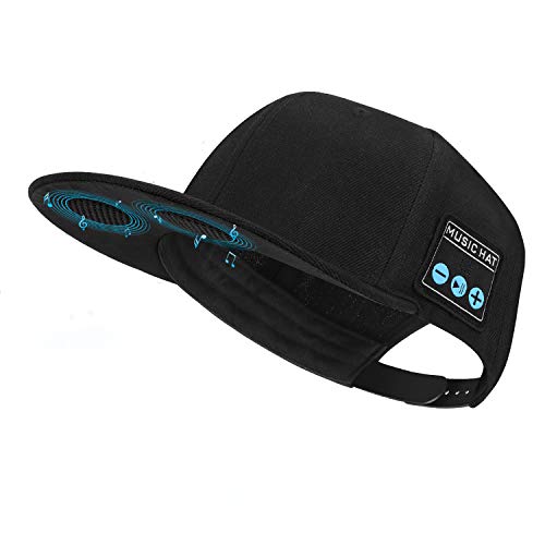 EDYELL Hat with Bluetooth Speaker Adjustable Bluetooth Hat Wireless Smart Speakerphone Cap for Outdoor Sport Baseball Cap is The Birthday Gifts for Men/Women/Boys/Girls Black