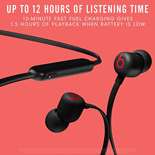 Beats Flex Wireless Earbuds – Apple W1 Headphone Chip, Magnetic Earphones, Class 1 Bluetooth, 12 Hours of Listening Time, Built-in Microphone - Black