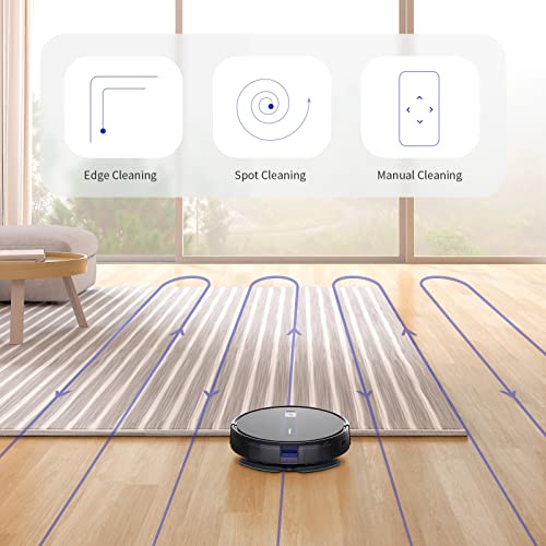 SYSPERL 2-in-1 Robot Vacuum and Mop, Self-Charging Robotic Vacuum Cleaner, 2600Pa Vacuum Robot Daily Schedule, Ideal for Pet Hair, Hardwood Floor and Carpets, Compatible with Boundary Strips V41P