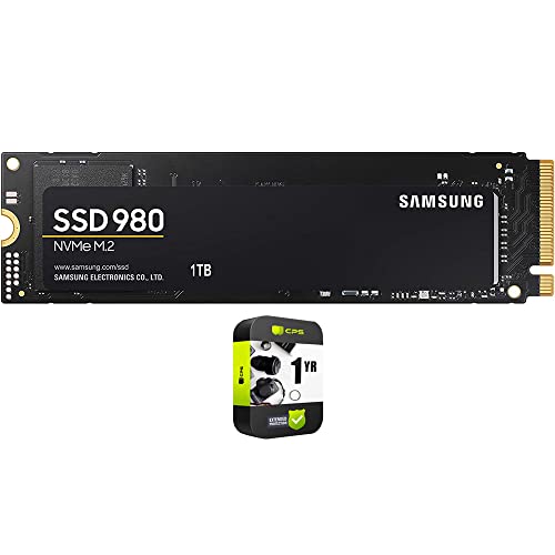 Samsung MZ-V8V1T0B/AM 980 PCIe 3.0 NVMe SSD 1TB Bundle with 1 YR CPS Enhanced Protection Pack