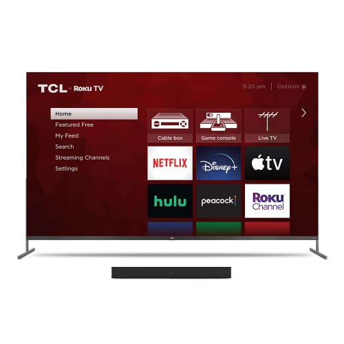 TCL 85" Class 4K UHD Dolby Vision HDR QLED Roku Smart TV - 85R745 with TCL Alto 3 2.0 Channel 80W Dolby Digital Sound Bar with Bluetooth- TS3100, Black