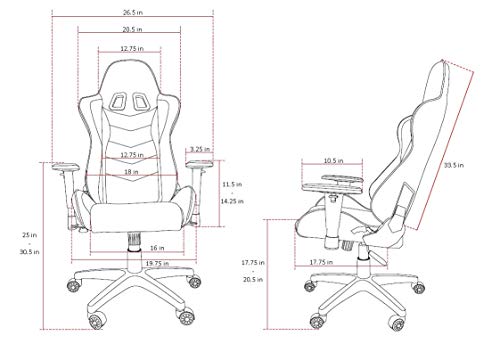 Arozzi - Forte Mesh Fabric Ergonomic Computer Gaming/Office Chair with High Backrest, Recliner, Swivel, Tilt, Rocker, Adjustable Height and Adjustable Lumbar and Neck Support Pillows - Black