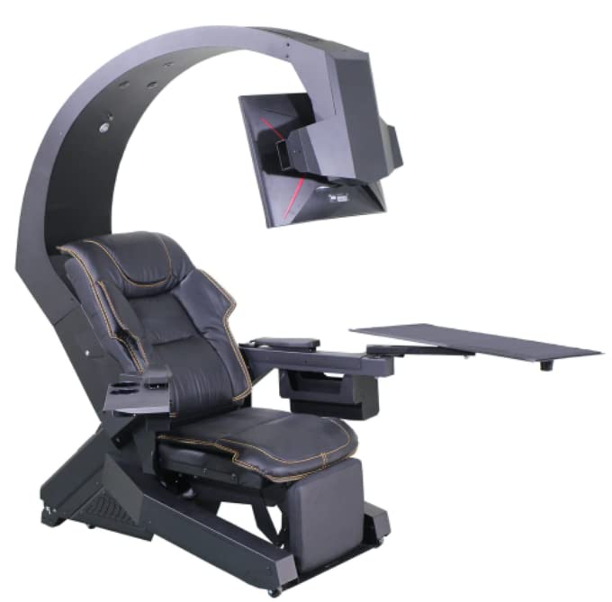 IW-320 Imperator Works Brand Gaming Chair with Massage Genuine Leather Computer Chair for Office and Home for Triple Monitors