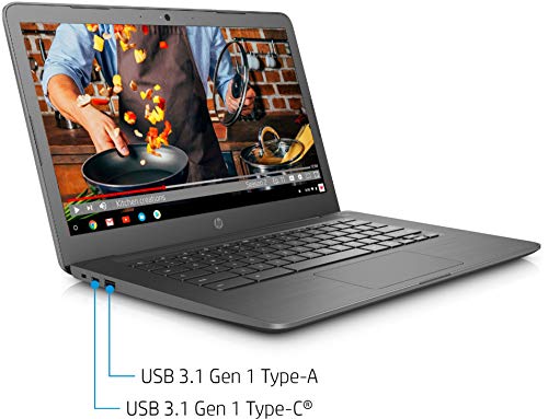 2021 Flagship HP Chromebook 14 Inch Touchscreen Laptop, Intel Celeron N3350 up to 2.4 GHz, 4GB LPDDR4 RAM, 32GB eMMC SSD, Bluetooth, Webcam, Chrome OS + Aloha 32GB MicroSD Card Bundle