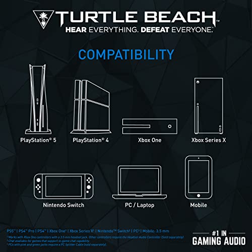 Turtle Beach Recon 70 Gaming Headset for Nintendo Switch, Xbox Series X, Xbox Series S, Xbox One, PS5, PS4, PlayStation, Mobile, & PC with 3.5mm - Flip-to-Mute Mic, 40mm Speakers - Black