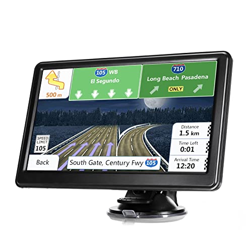 2022 Upgrade GPS Navigation for Car Truck, 7 inch Touch Screen GPS Navigation System, Free Lifetime Map Updates, Speed/Traffic/Height Limit/Weight Limit Warning, Spoken Turn-by-Turn Directions