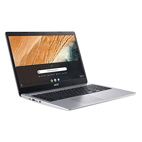 2021 Acer Chromebook 315 15.6" FHD Touchscreen Laptop Computer, Intel Celeron N4000, 4GB RAM, 32GB eMMC, Speakers, HD Webcam, Intel UHD Graphics 600, USB-C, Chrome OS, Silver, 128GB SnowBell USB Card