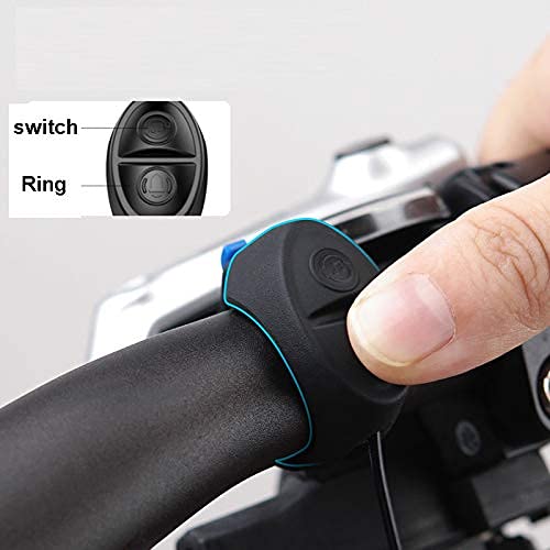 LESOVI Electronic Bike Horn 120db Cycling Electric Bicycle Horn 4 Sound Modes with Rechargeable Battery Waterproof Bicycle Bell for Kids Boys Adults Mountain Bike/Road Bike Adjustable (Green)