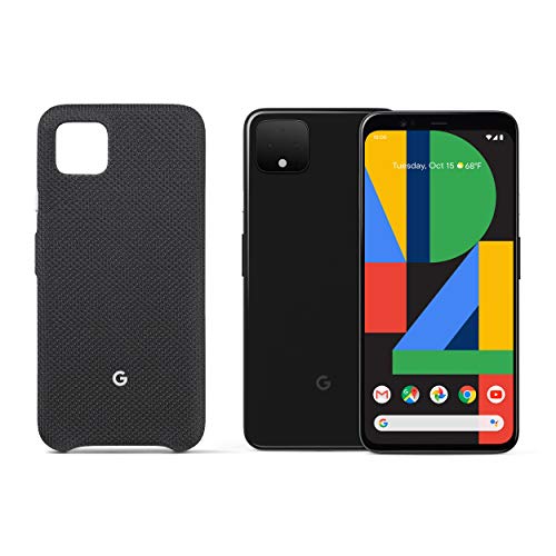 Google Pixel 4 XL - Just Black - 64GB - Unlocked with Pixel 4 XL Case, Just Black (GA01276)