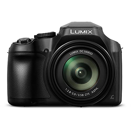 Panasonic Lumix DC-FZ80 Digital Camera (DC-FZ80K) - Bundle - with 128GB Memory Card + LED Video Light + DMW-BMB9 Battery + Digital Flash + Soft Bag + 12 Inch Flexible Tripod + Cleaning Set + More