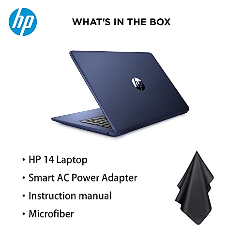 2021 Newest HP Premium 14 inch HD Laptop, Intel Dual-Core Processor Up to 2.6GHz, 16GB RAM, 64GB eMMC Storage, Webcam, Bluetooth, HDMI, Wi-Fi, Blue, Windows 11 with 1 Year Microsoft 365