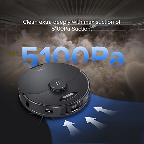 Roborock S7 MaxV Ultra Robot Vacuum and Sonic Mop with Empty Wash Fill Dock, Auto Mop Washing, Self-Emptying, Self-Refilling, ReactiveAI 2.0 Obstacle Avoidance, 5100Pa Suction, Works with Alexa