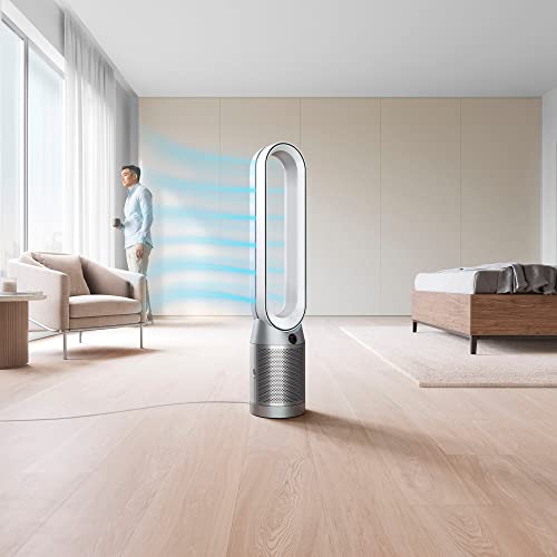 Dyson Pure Cool Autoreact, TP7A HEPA Air Refresher & Purifying Fan, For Large Rooms, White/Nickel