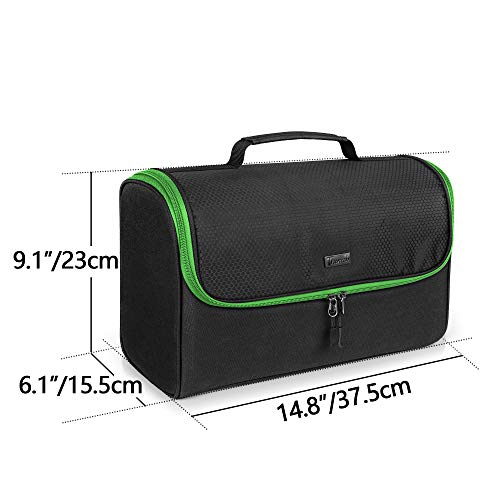 Trunab Game Disc Case Hold Up to 24 Discs, Portable Storage Bag Gaming Disk Organizers, Compatible with Xbox 360/Xbox One/Xbox Series X/S/PS4/PS4 Pro/PS3/PS5, Green (Patent Pending)