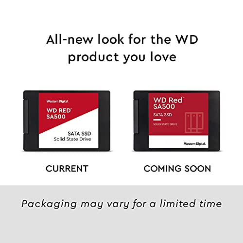 Western Digital 4TB WD Red SA500 NAS 3D NAND Internal SSD - SATA III 6 Gb/s, 2.5"/7mm, Up to 560 MB/s - WDS400T1R0A