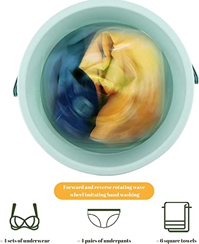 Fl FULON Mini Portable Washing Machine Ultrasonic Folding Laundry Bucket Travel Washing Machine For Baby Clothes/socks/underwear/bra Automatic Mini Washer Tub For Camping/home/travel/apartments