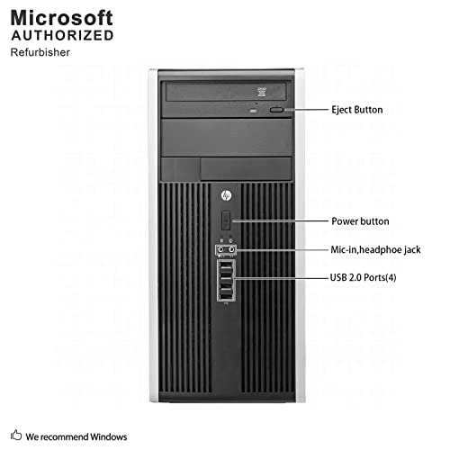 HP Elite 8300 Tower Desktop (Intel Quad Core i5 3.20GHz, 16GB RAM, 2TB HDD, 120GB SSD, Windows 10 Professional, WiFi, HDMI, Bluetooth) (Renewed)