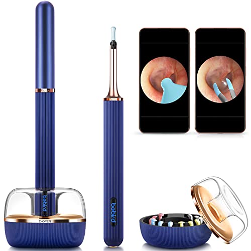 BEBIRD® Note3 Pro Max,Ultimate Version,10 Megapixel HD Ear Wax Removal with Camera,Ear Wax Removal Tool with 25 Pieces，Tweezer and Rod All-in-1 Bebird Ear Cleaner，for iPhone,Android（Blue）